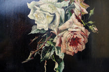 Load image into Gallery viewer, Roses - Framed Italian Vintage Oil Painting
