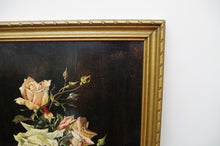 Load image into Gallery viewer, Roses - Framed Italian Vintage Oil Painting
