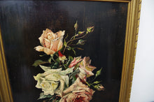 Load image into Gallery viewer, Roses - Framed Italian Vintage Oil Painting
