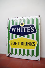 Load image into Gallery viewer, Vintage R Whites Enamel Advertising Sign c.1950&#39;s/60&#39;s
