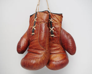 1940's Mark Cross Men's Leather Boxing Gloves