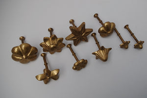 1970's French ‘Magyfleur’ Brass Chocolatier Moulds