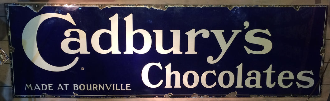 Vintage Cadbury's Chocolate Enamel Sign