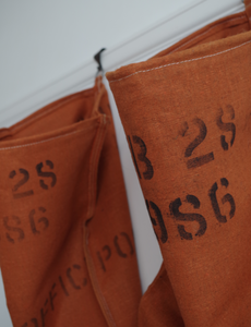 1980's Orange Canvas Post Office Sack