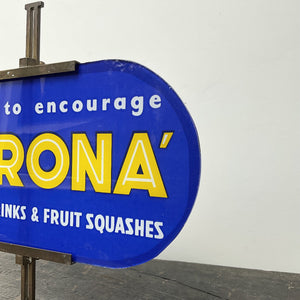 1940's Vintage Corona Glass Shop Display Sign