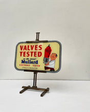 Load image into Gallery viewer, 1950&#39;s Mullard Valves Glass Advertising Sign
