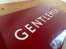 Load image into Gallery viewer, Large British Rail Enamel &#39;Gentlemen&#39; Sign c.1940&#39;s
