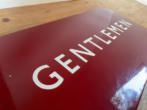 Large British Rail Enamel 'Gentlemen' Sign c.1940's