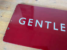 Load image into Gallery viewer, Large British Rail Enamel &#39;Gentlemen&#39; Sign c.1940&#39;s
