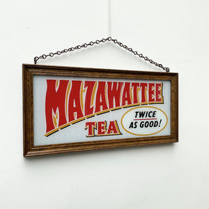 1940’s Mazawattee Glass Tea Framed Shop Advertising Sign