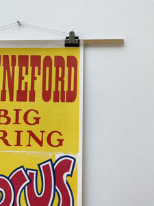 A 1950’s U.S. Wood Block-Printed Hanneford Circus Poster by The Enquirer Printing Company