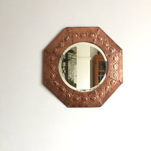 Load image into Gallery viewer, Arts &amp; Crafts Hammered Coppered Mirror
