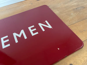 Large British Rail Enamel 'Gentlemen' Sign c.1940's