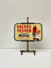 Load image into Gallery viewer, 1950&#39;s Mullard Valves Glass Advertising Sign
