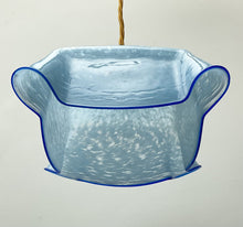 Load image into Gallery viewer, Vintage French Blue Glass Handkerchief Shade c.1930&#39;s
