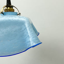 Load image into Gallery viewer, Vintage French Blue Glass Handkerchief Shade c.1930&#39;s
