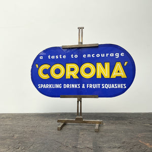 1940's Vintage Corona Glass Shop Display Sign